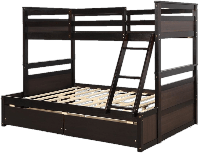 Mahurin Twin Over Full 2 Drawer Solid Wood Standard Bunk Bed by Mack & Milo™