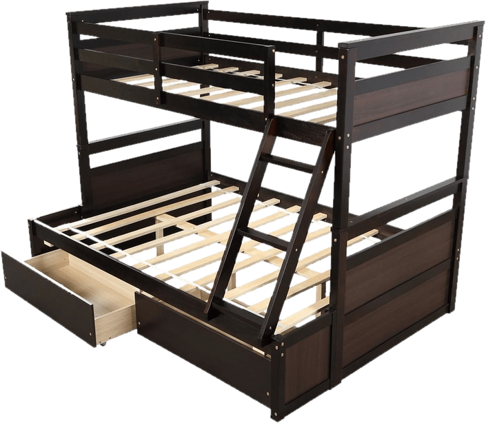 Mahurin Twin Over Full 2 Drawer Solid Wood Standard Bunk Bed by Mack & Milo™