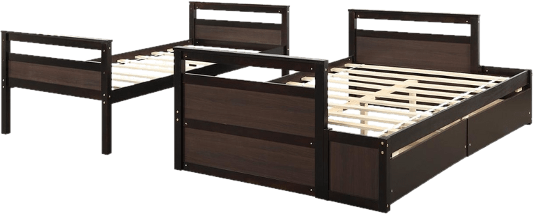 Mahurin Twin Over Full 2 Drawer Solid Wood Standard Bunk Bed by Mack & Milo™