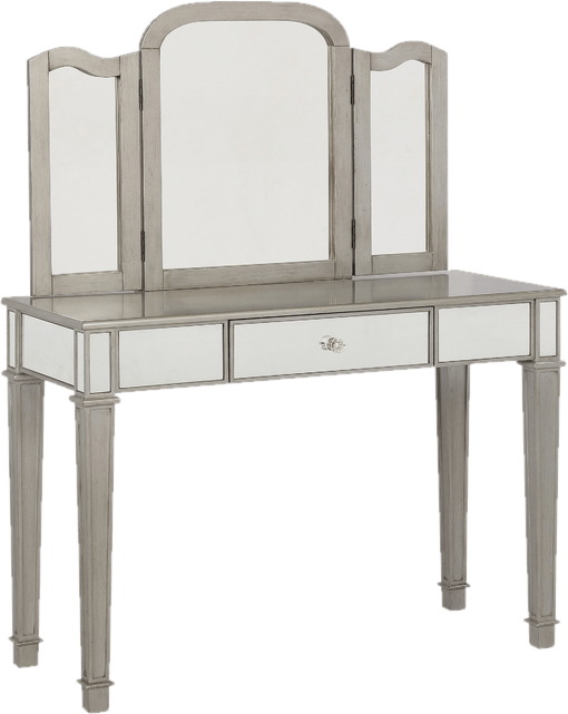 Jaidon Vanity Set with Stool and Mirror