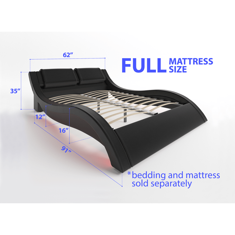 Abygaël Upholstered Low Profile Sleigh Bed