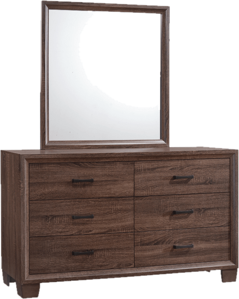 Tirrell 6 Drawer 59'' W Double Dresser with Mirror