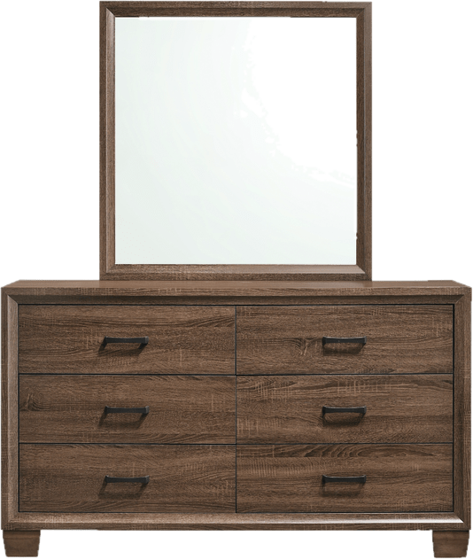 Tirrell 6 Drawer 59'' W Double Dresser with Mirror