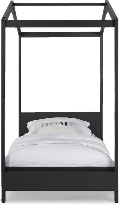 Twin Solid Wood Platform Standard Bed with Shelves by Delta Children