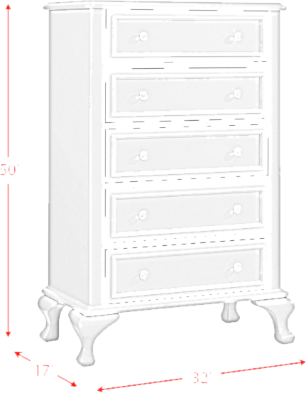 Aavyn 5 Drawer 32" W Solid Wood Chest