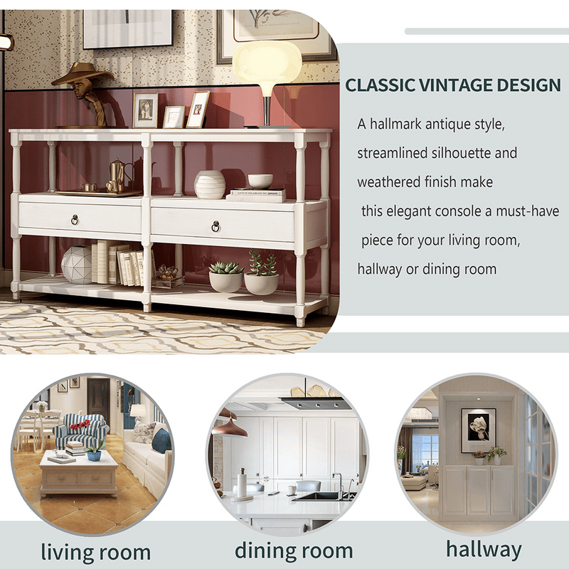 Meryl 57.9'' Solid Wood Console Table