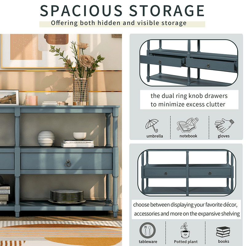 Meryl 57.9'' Solid Wood Console Table