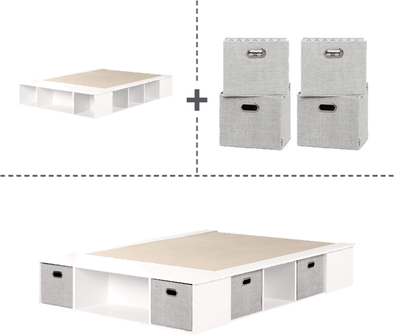Flexible Storage Platform Bed