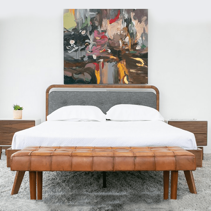 Thiel Tufted Solid Wood and Upholstered Platform Bed