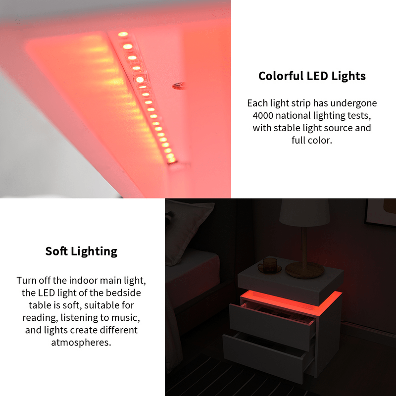 Heimdall 2 - Drawer Nightstand - Led Nightstand