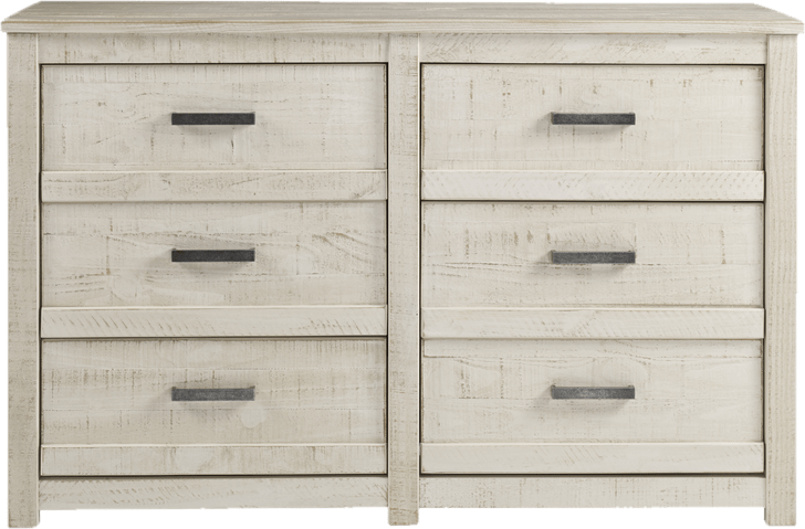 Romney 6 Drawer 51" W Solid Wood Double Dresser
