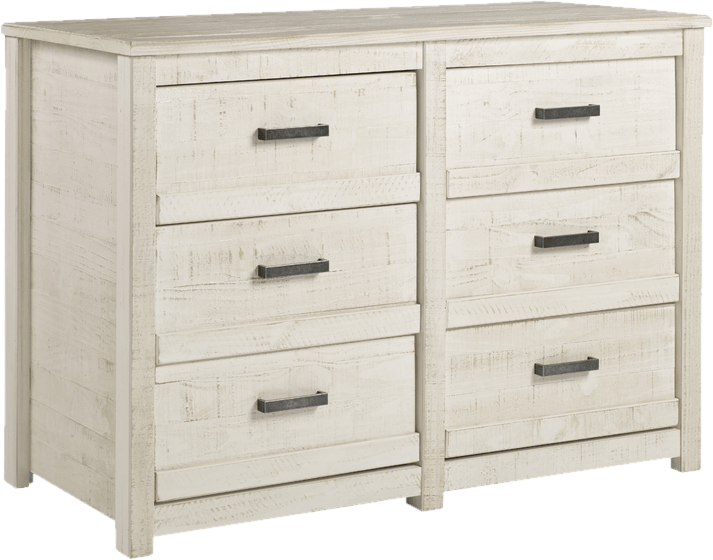 Romney 6 Drawer 51" W Solid Wood Double Dresser