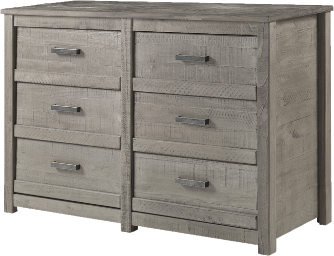Romney 6 Drawer 51" W Solid Wood Double Dresser