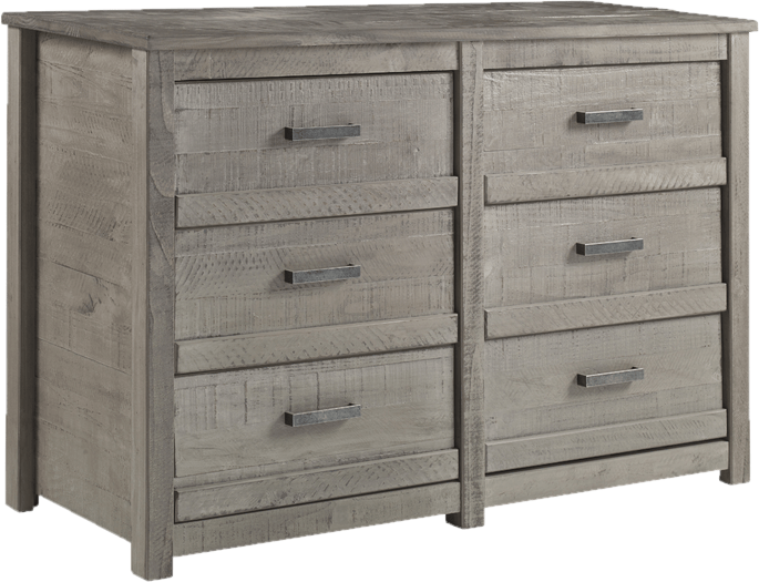 Romney 6 Drawer 51" W Solid Wood Double Dresser