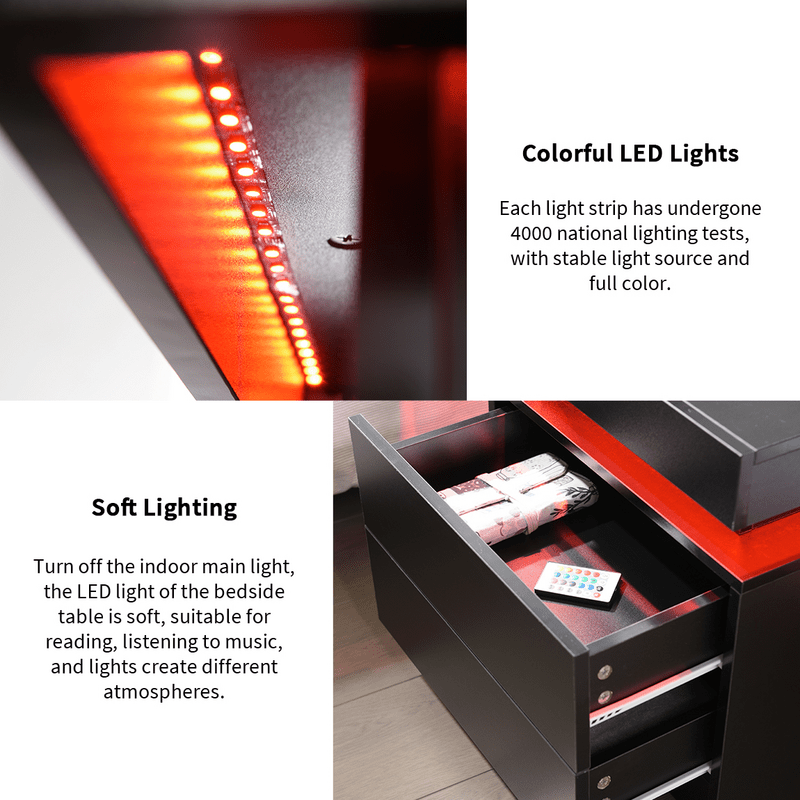Heimdall 2 - Drawer Nightstand - Led Nightstand