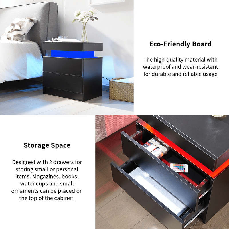 Heimdall 2 - Drawer Nightstand - Led Nightstand