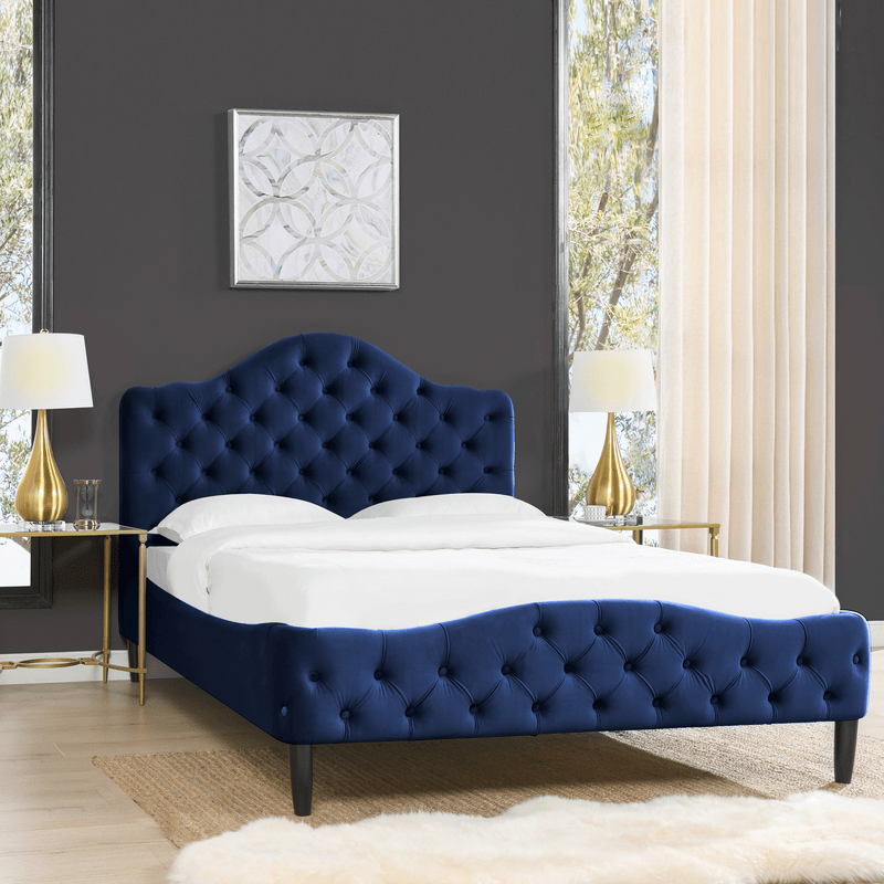 Harley Tufted Upholstered Low Profile Platform Bed