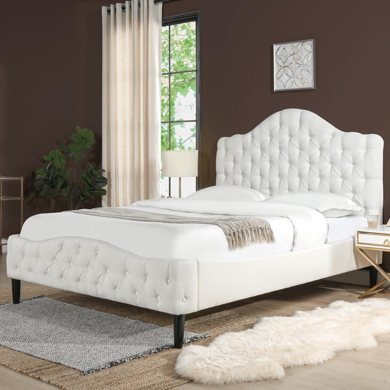 Harley Tufted Upholstered Low Profile Platform Bed