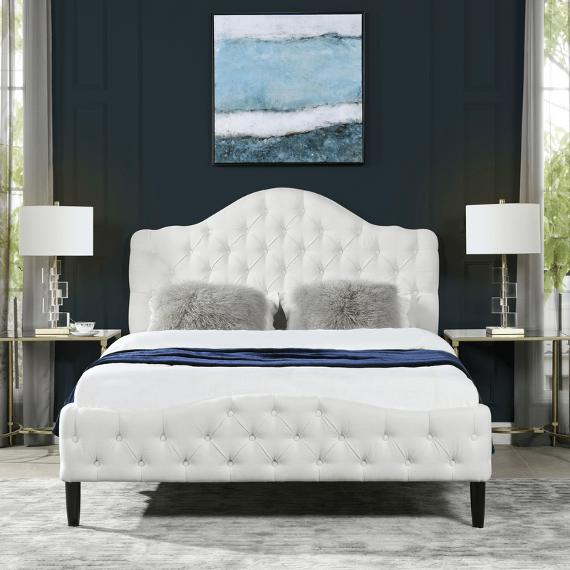 Harley Tufted Upholstered Low Profile Platform Bed