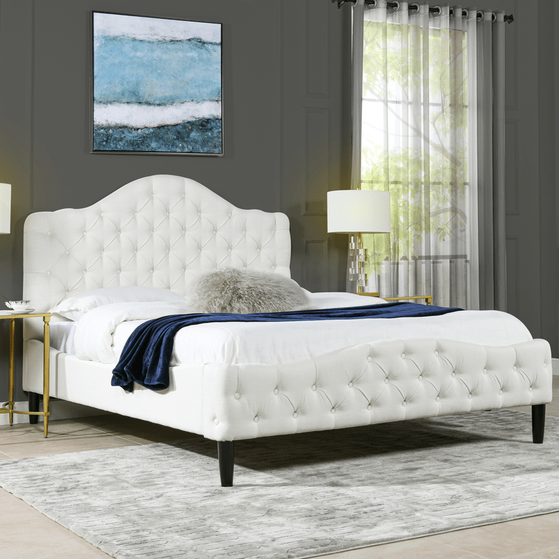 Harley Tufted Upholstered Low Profile Platform Bed
