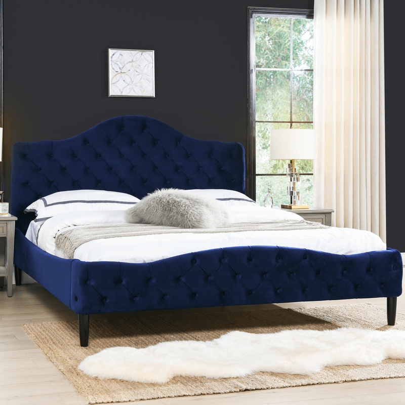 Harley Tufted Upholstered Low Profile Platform Bed