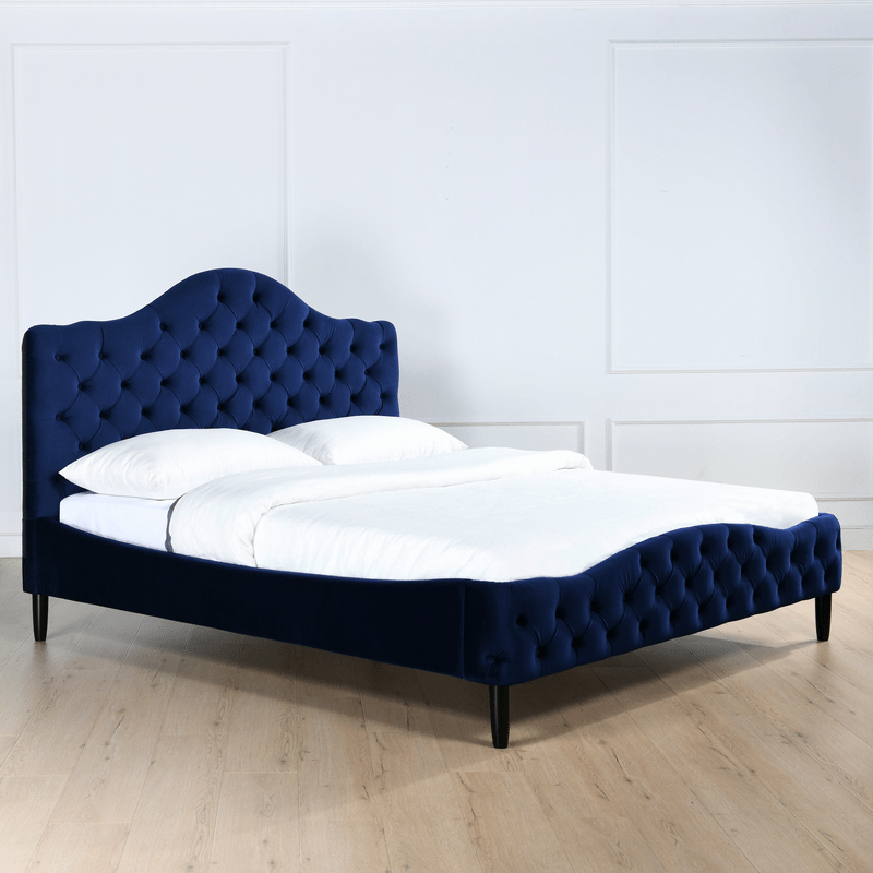 Harley Tufted Upholstered Low Profile Platform Bed