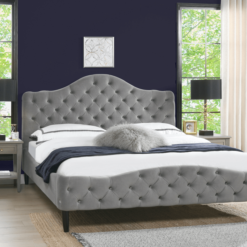 Harley Tufted Upholstered Low Profile Platform Bed