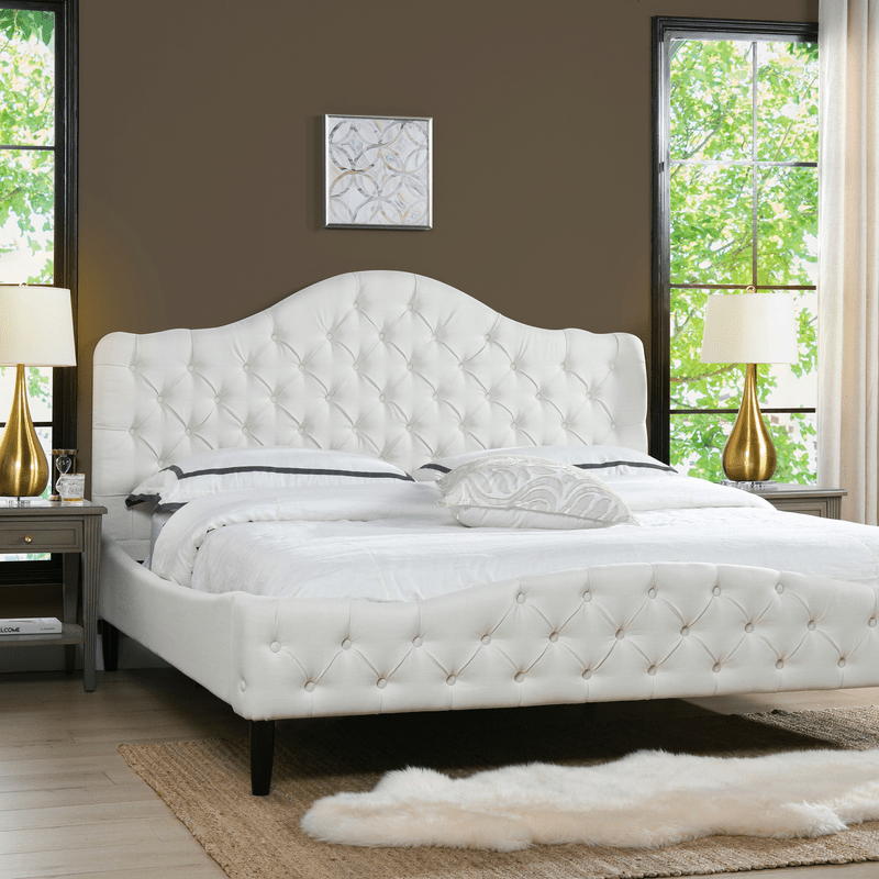 Harley Tufted Upholstered Low Profile Platform Bed