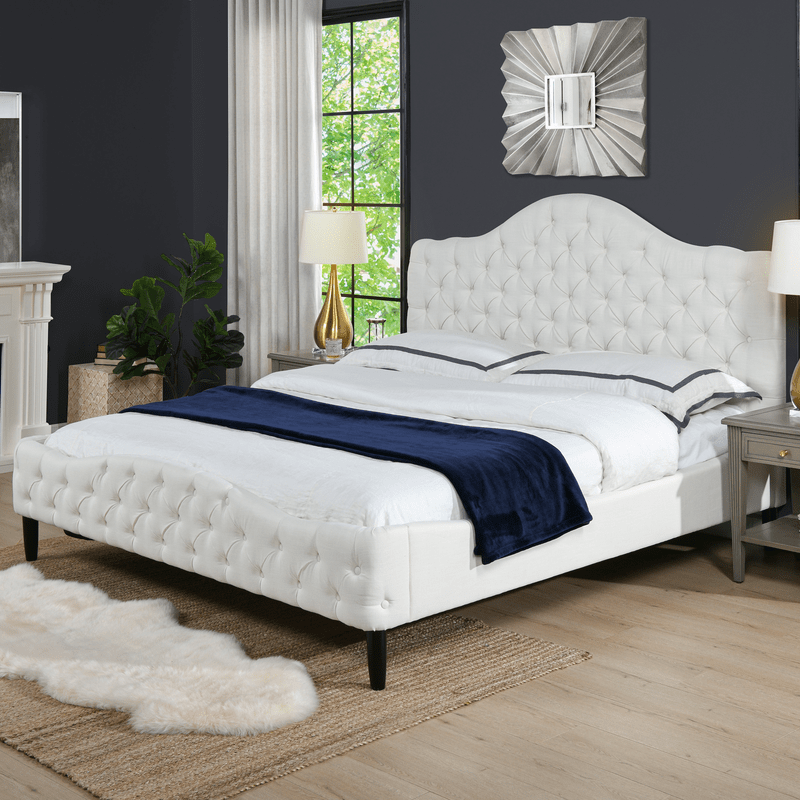 Harley Tufted Upholstered Low Profile Platform Bed