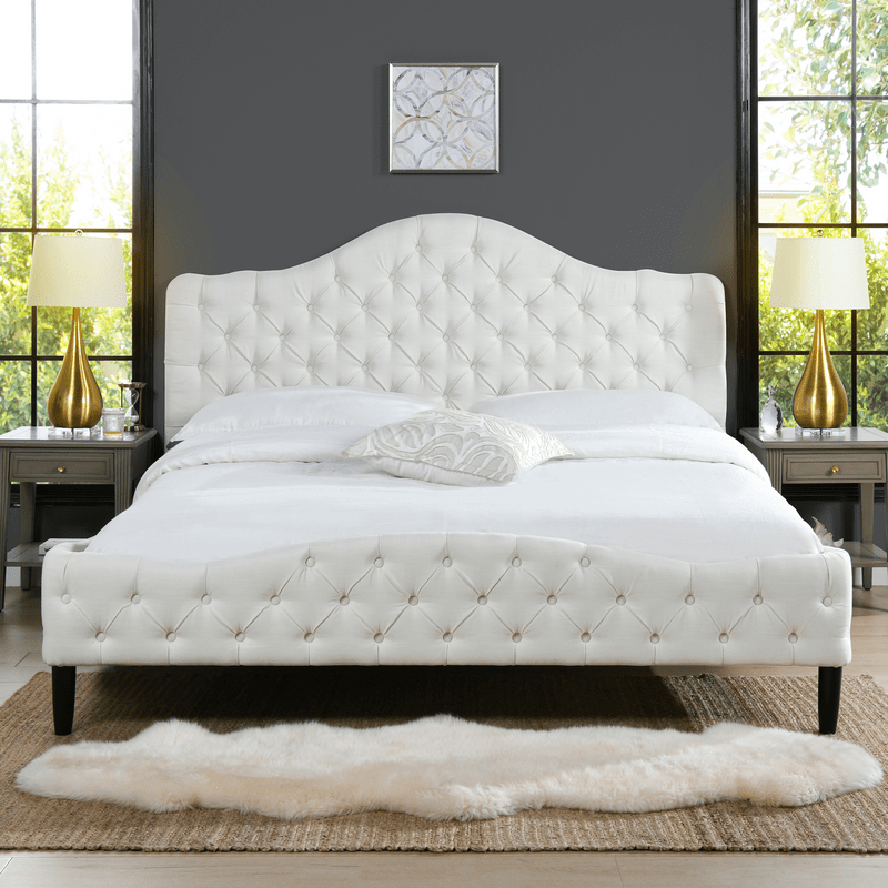 Harley Tufted Upholstered Low Profile Platform Bed