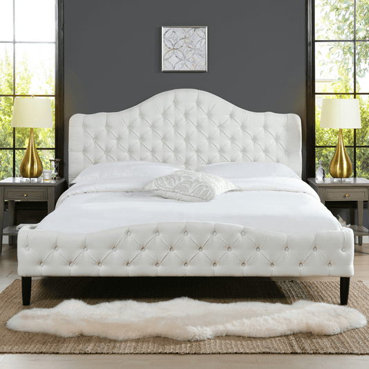 Harley Tufted Upholstered Low Profile Platform Bed
