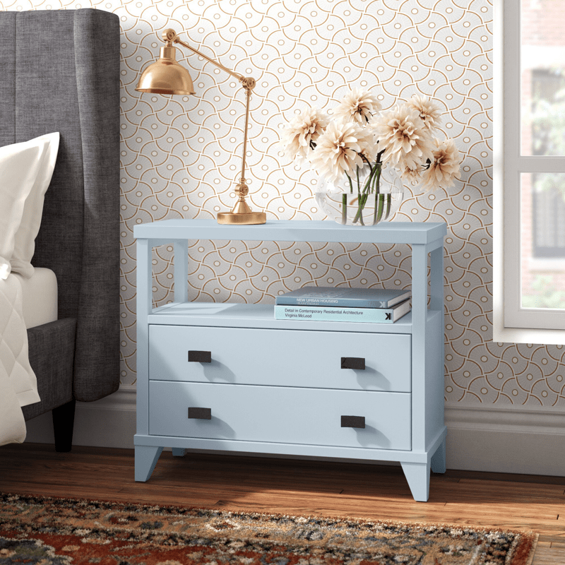 Debora 2 Drawer End Table with Storage