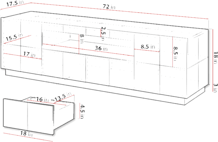 Blondene TV Stand for TVs up to 78"