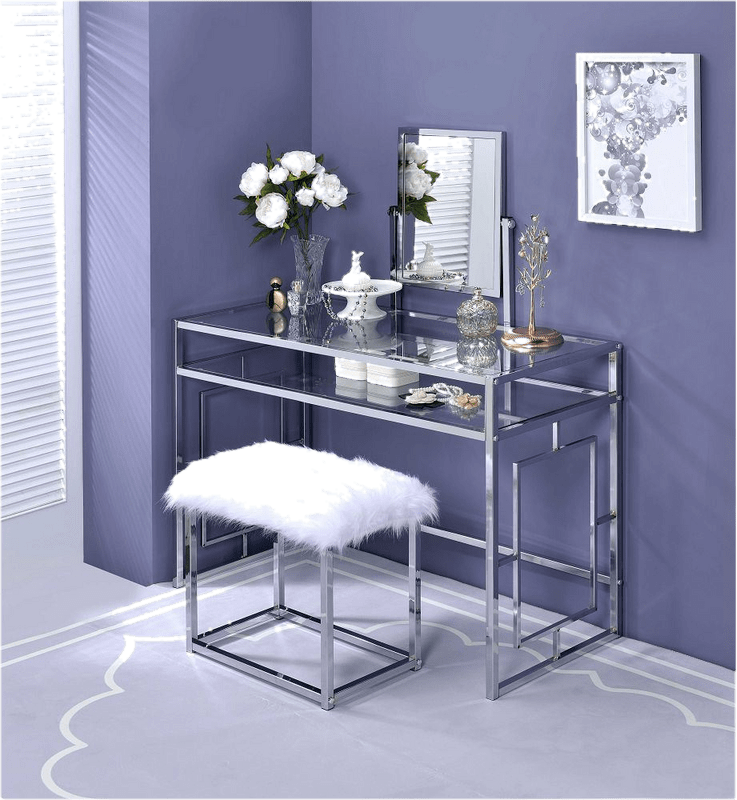 Caedence Vanity with Stool and Mirror