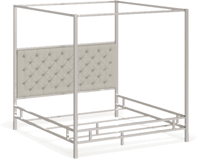 Pettaway Tufted Low Profile Canopy Bed