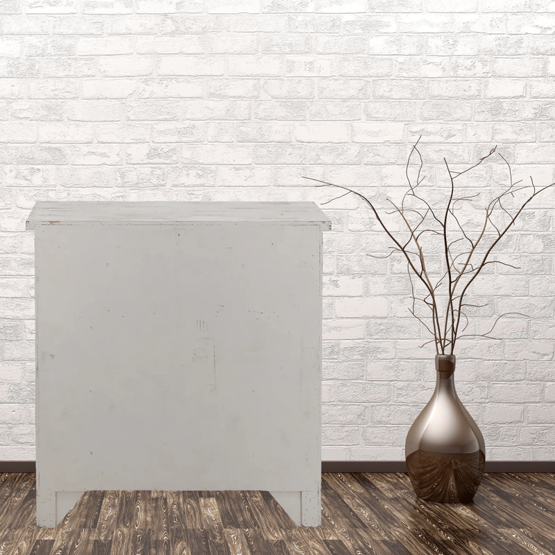 Windflye Bedside Table With 1 Drawer And 2 Door Vintage Accent Storage