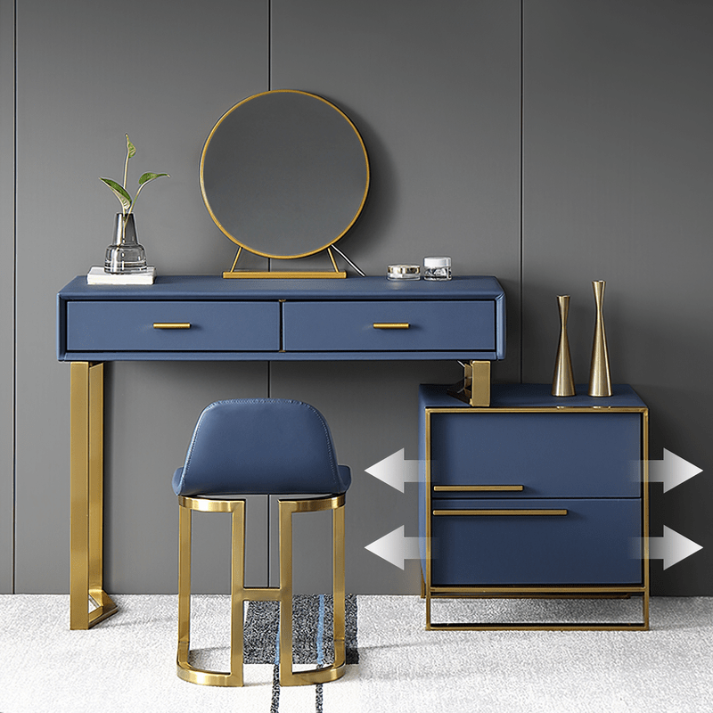 Makeup Vanity Set With Mirror & Chair