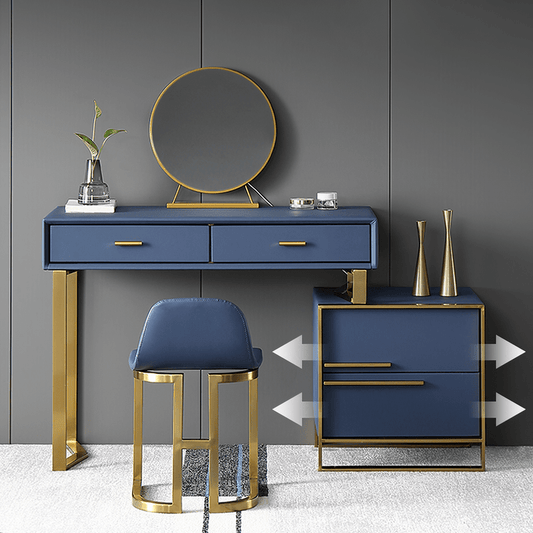 Makeup Vanity Set With Mirror & Chair