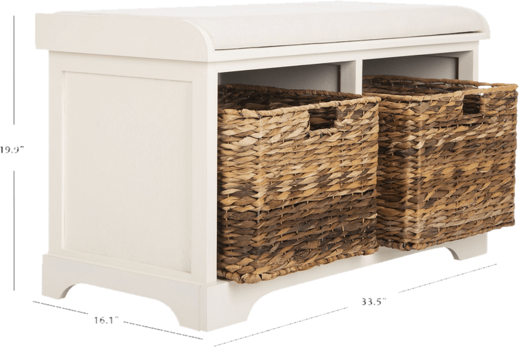 Santa Cruz Upholstered Cubby Storage Bench