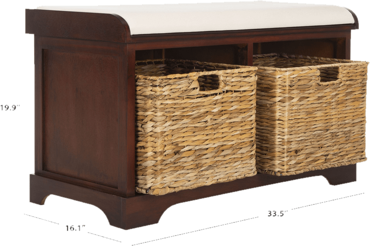 Santa Cruz Upholstered Cubby Storage Bench