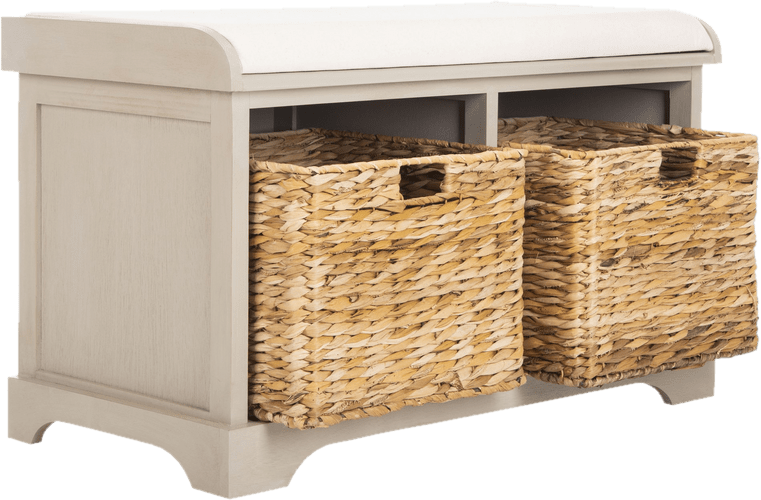 Santa Cruz Upholstered Cubby Storage Bench