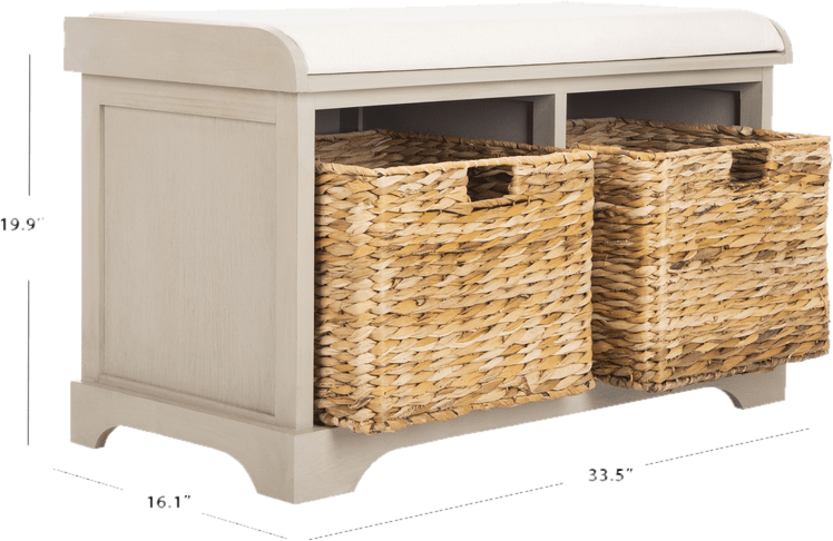 Santa Cruz Upholstered Cubby Storage Bench