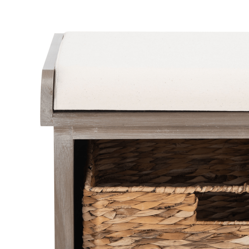 Santa Cruz Upholstered Cubby Storage Bench