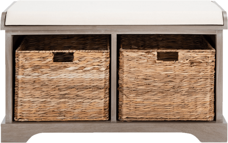 Santa Cruz Upholstered Cubby Storage Bench