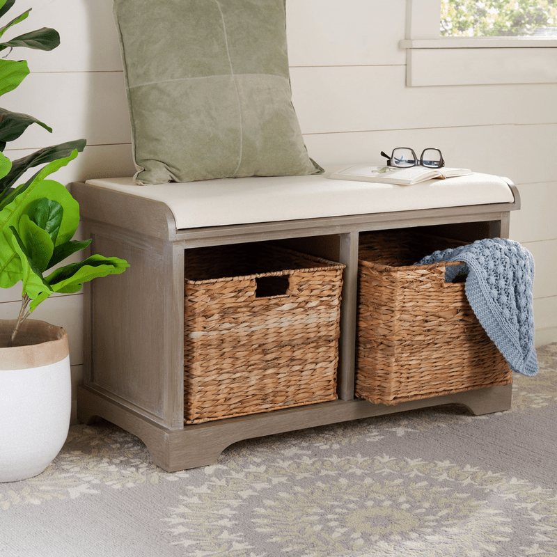 Santa Cruz Upholstered Cubby Storage Bench