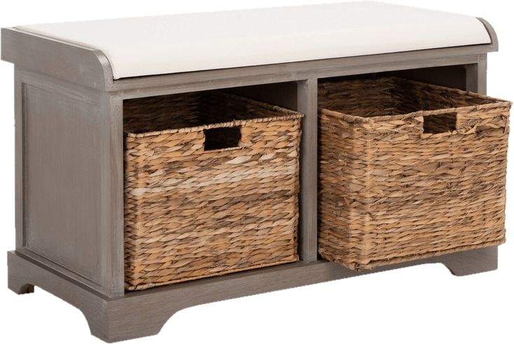 Santa Cruz Upholstered Cubby Storage Bench