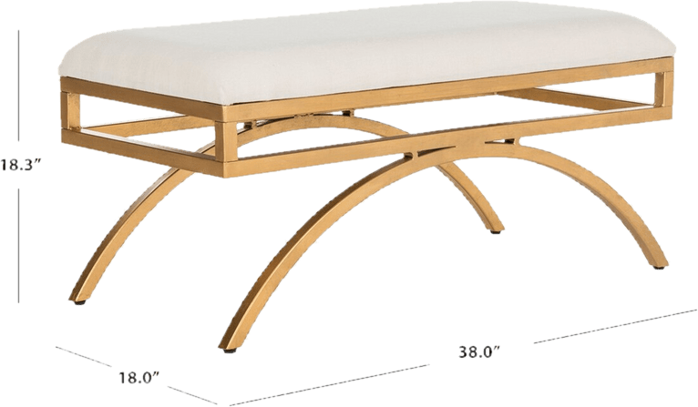 Brooklyn-Lee Moon Arc Linen Bench