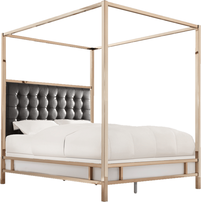 Pettaway Tufted Low Profile Canopy Bed