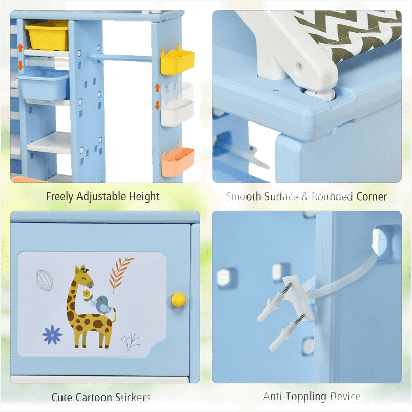 Kids Wardrobe Costume Storage Closet Pretend Dresser Hanging Armoire