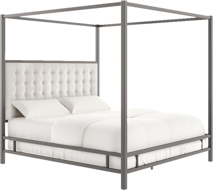 Pettaway Tufted Low Profile Canopy Bed